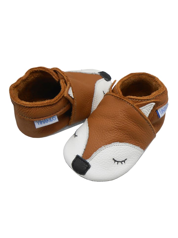 Yalion Leder-Krabbelschuhe 