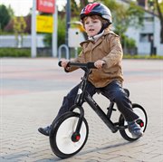 HOMCOM Kinder Laufrad, Lauflernrad, Kinderfahrrad, 2-in-1, Kinderrad mit Stützrädern und Pedalen, 2-5 Jahre, Sitzhöhenverstellbar, PP, Schwarz, 85 x B36 x H54 cm