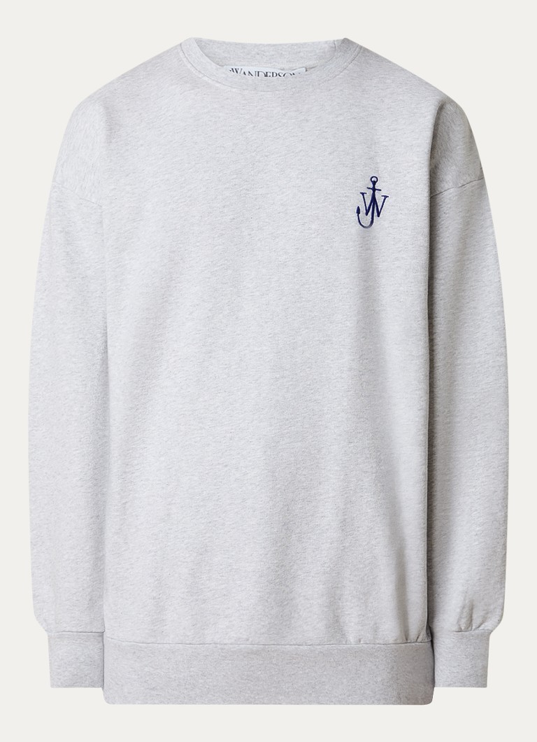Pull en coton biologique JW Anderson avec logo brodé et imprimé au dos