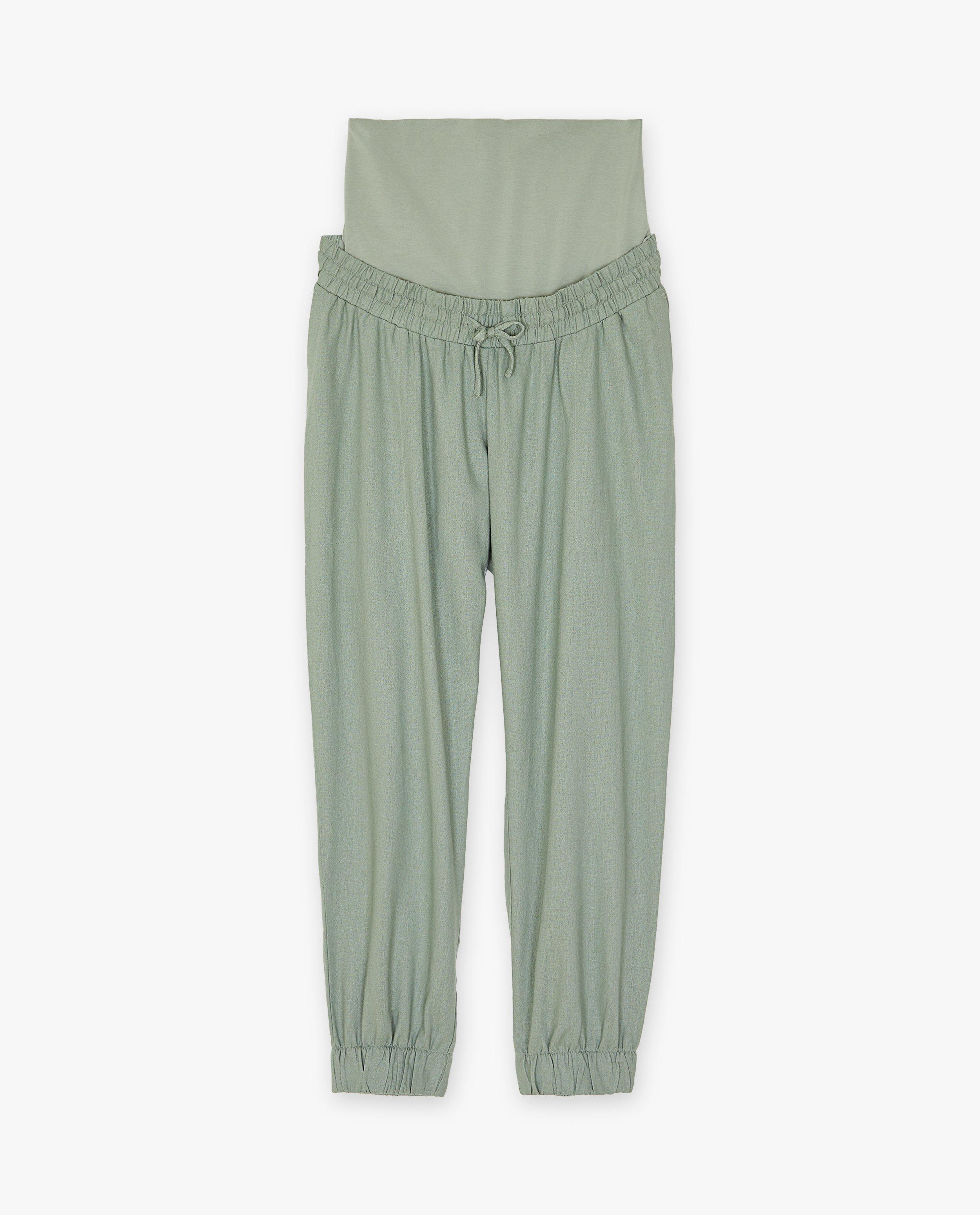 Pantaloni premaman Atelier Maman Green cu in kaki
