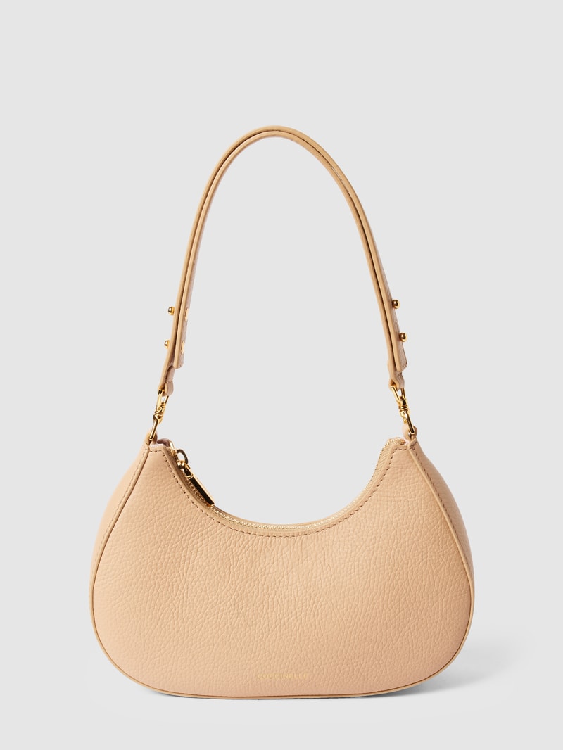 Umhängetasche mit Label-Print Modell 'CARRIE' in beige