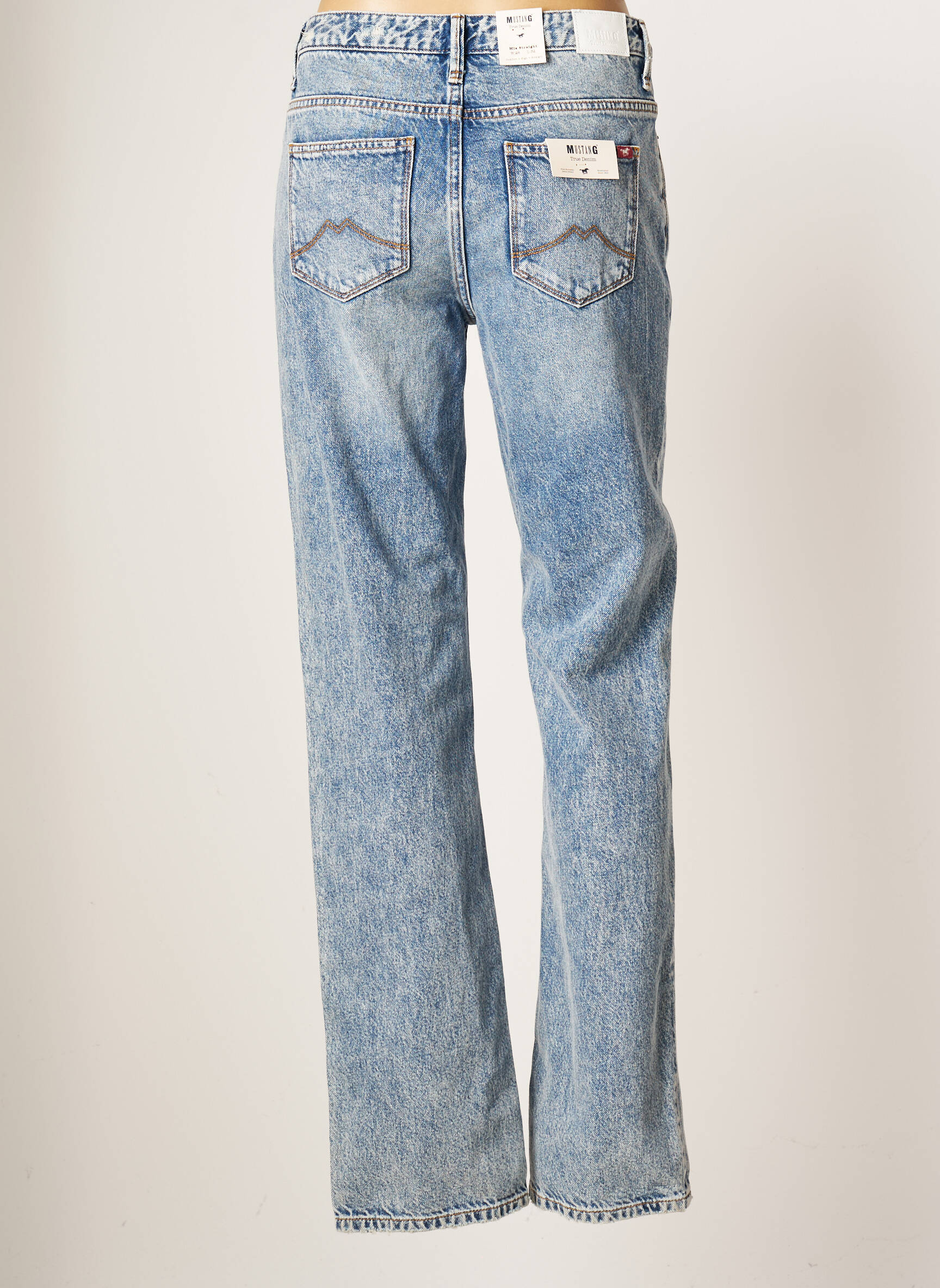 Mustang Jeans Coupe Droite Femme couleur bleu