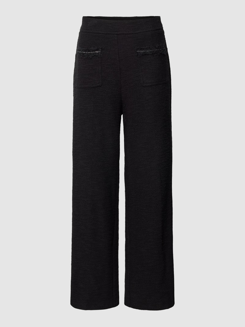 Culotte aus Tweed mit Zierbesatz Modell 'CAMERON' in schwarz