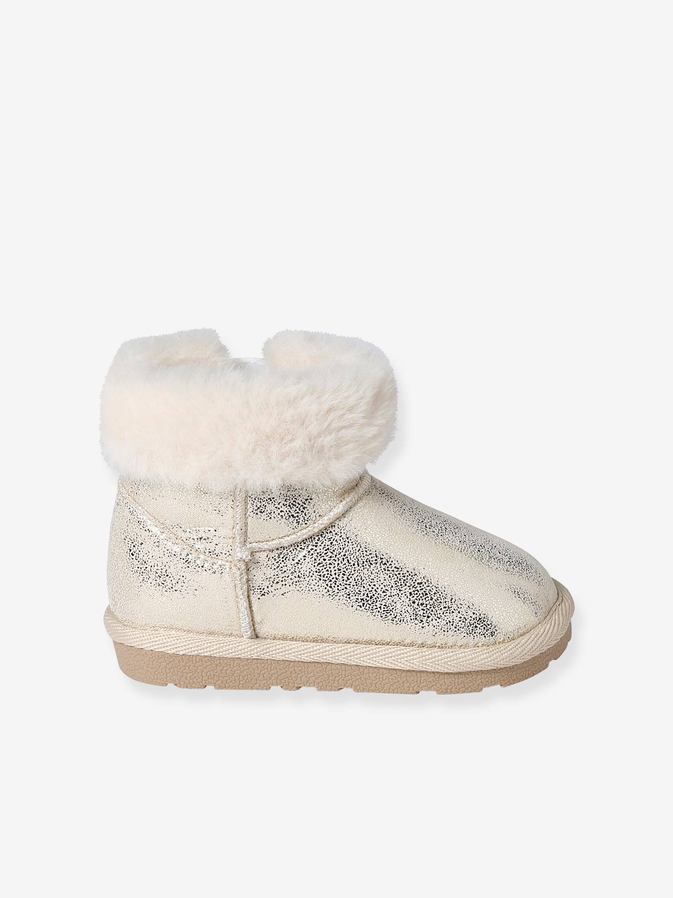 Vertbaudet Warme Baby Regen-Boots - beige golden
