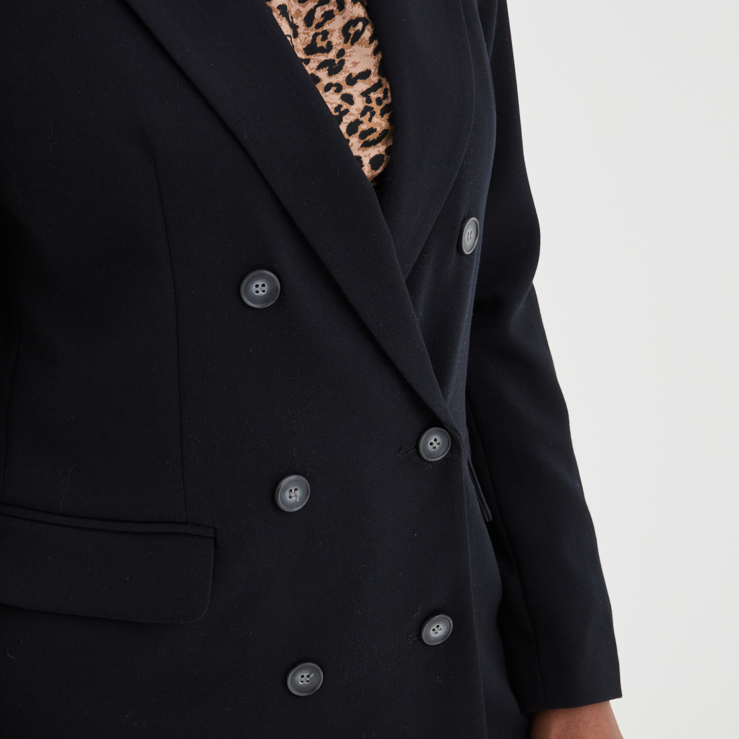 Veste blazer à boutons doublée noir femme | La Halle