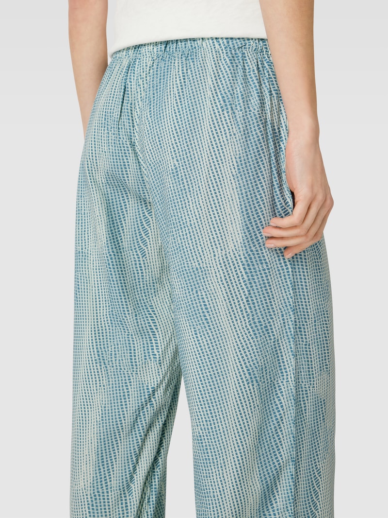 Pyjama-Hose mit Allover-Muster Modell 'WOVEN' in petrol