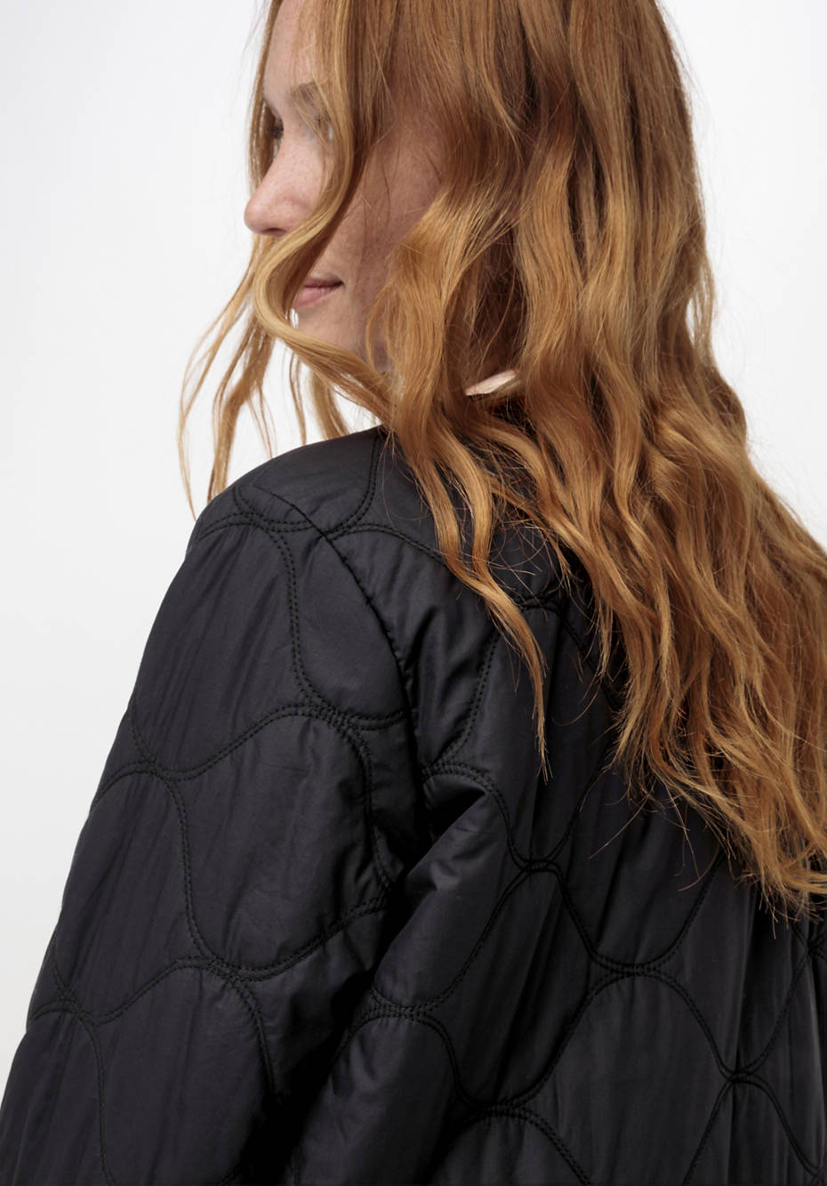 Steppjacke Nature Shell aus Bio-Baumwolle mit Woll-Wattierung