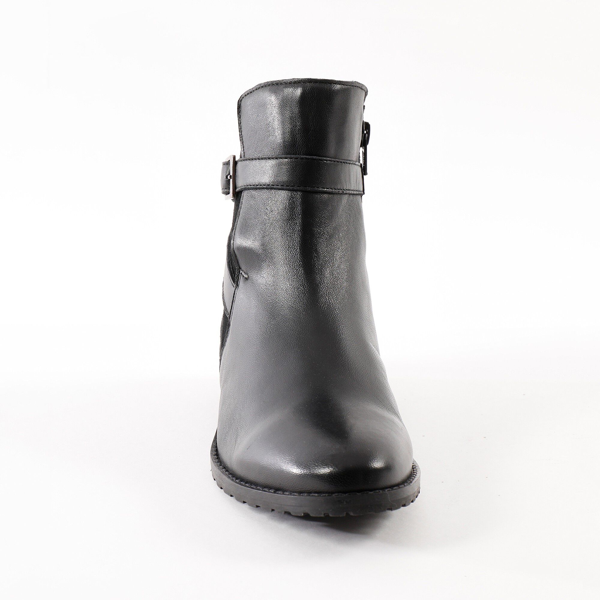 Boots en cuir à boucle
