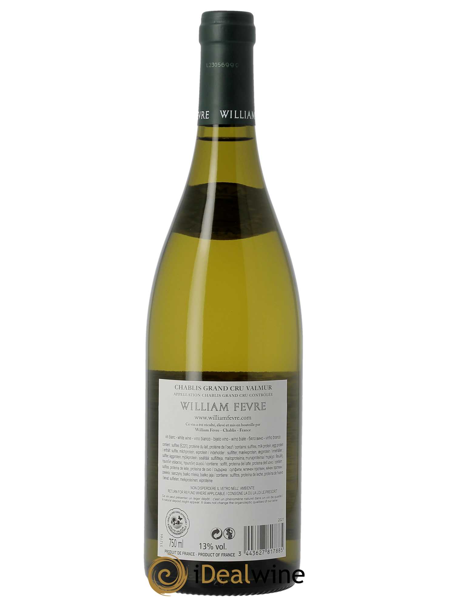 Chablis Grand Cru Valmur William Fèvre (Domaine) (CBO à partir de 6 BTS) 2021 - Lot de 1 Bouteille