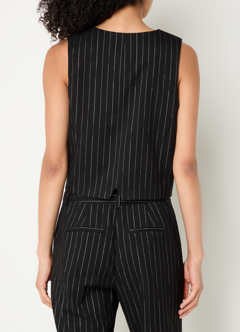 Fabienne Chapot Gigi -liivi lurex- ja pinstriitarikoristeilla