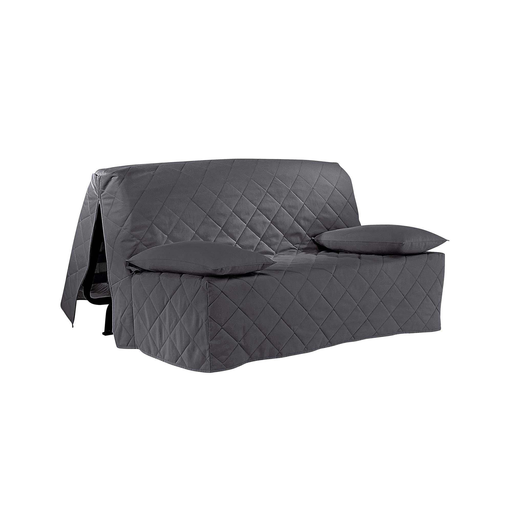 Housse canapé BZ coton bachette uni matelassé