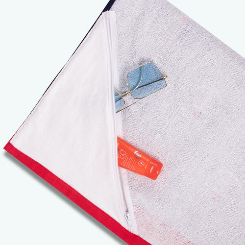 Monterosso rectangular navy blue towel