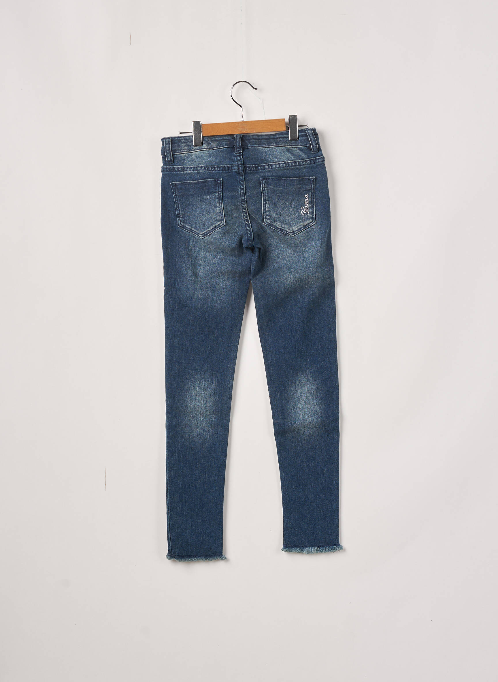 Guess Jeans Skinny Fille couleur bleu