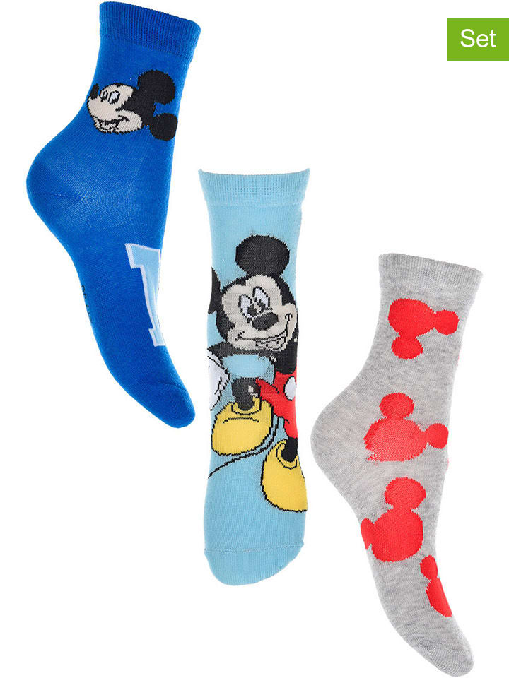 Disney Mickey Mouse 3er-Set: Socken 