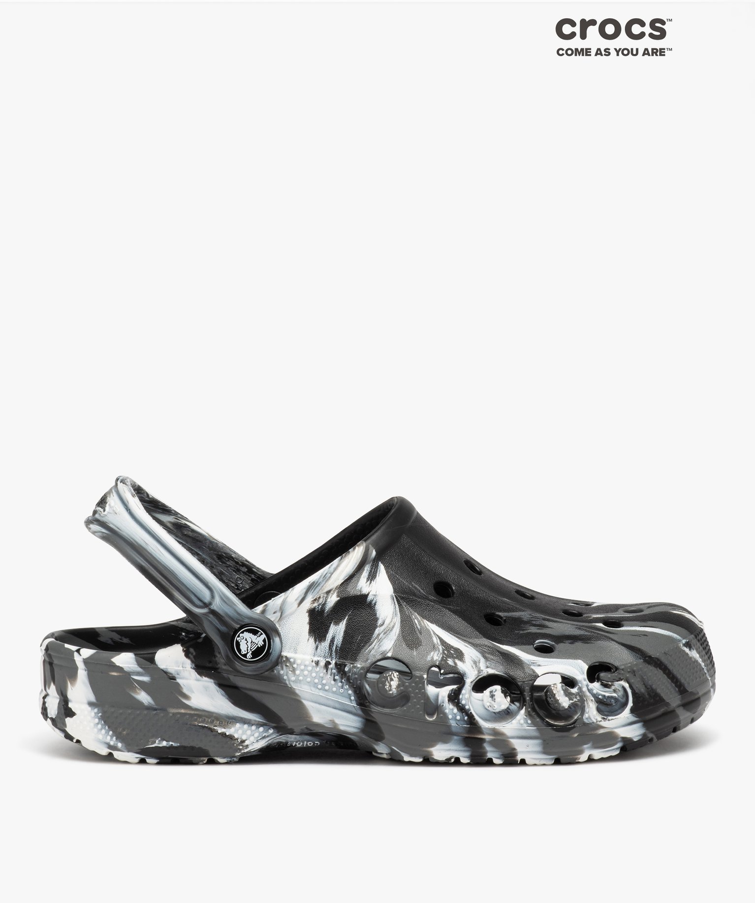Sabots souples homme dessus perforé effet marbré - Crocs noir | GEMO