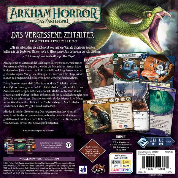 Arkham Horror: Das Kartenspiel - Das vergessene Zeitalter (Ermittler-Erw.)