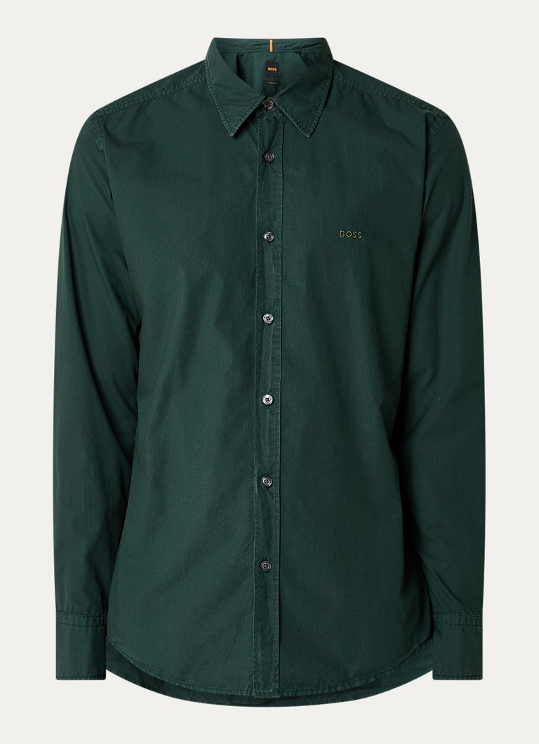 HUGO BOSS Regular pieguļošs krekls ar logotipu