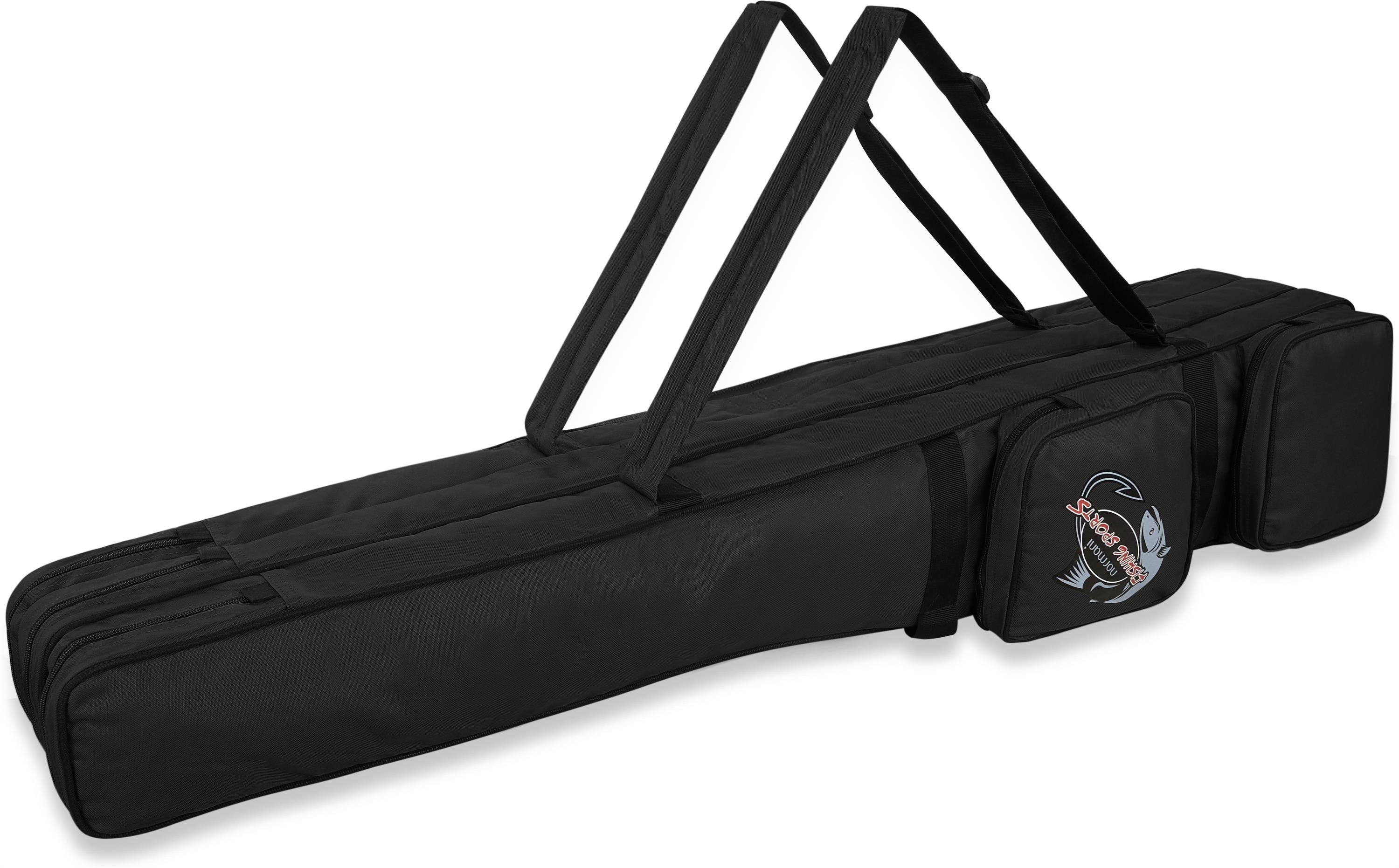 normani Angelrutentasche Rutentasche 1,25 m bis 2,10 m RodBox Triple, Rutenfutteral Anglertasche Rutenrucksack mit 3 Rutenfächern