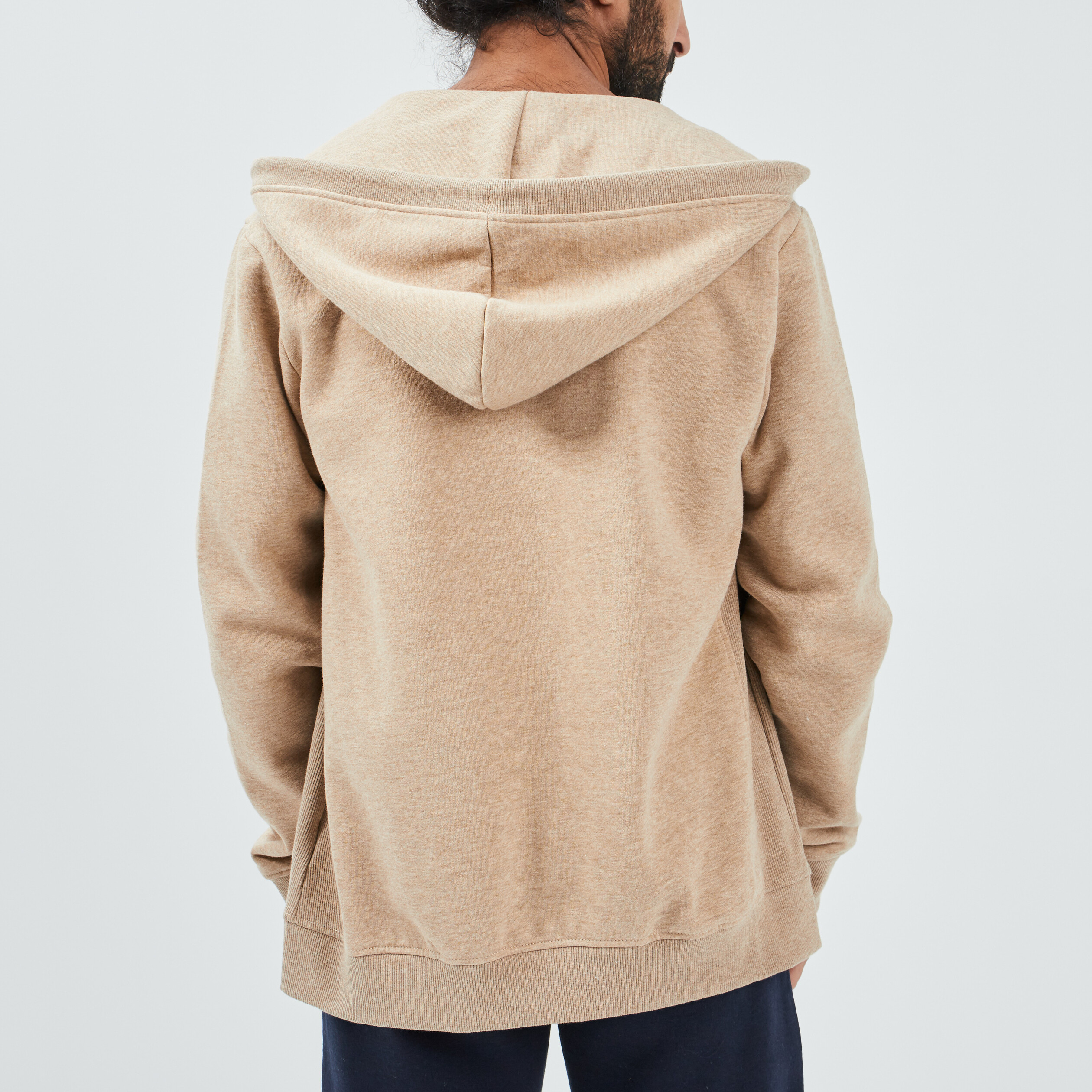 Sweat zippé à capuche Creeks camel homme | La Halle
