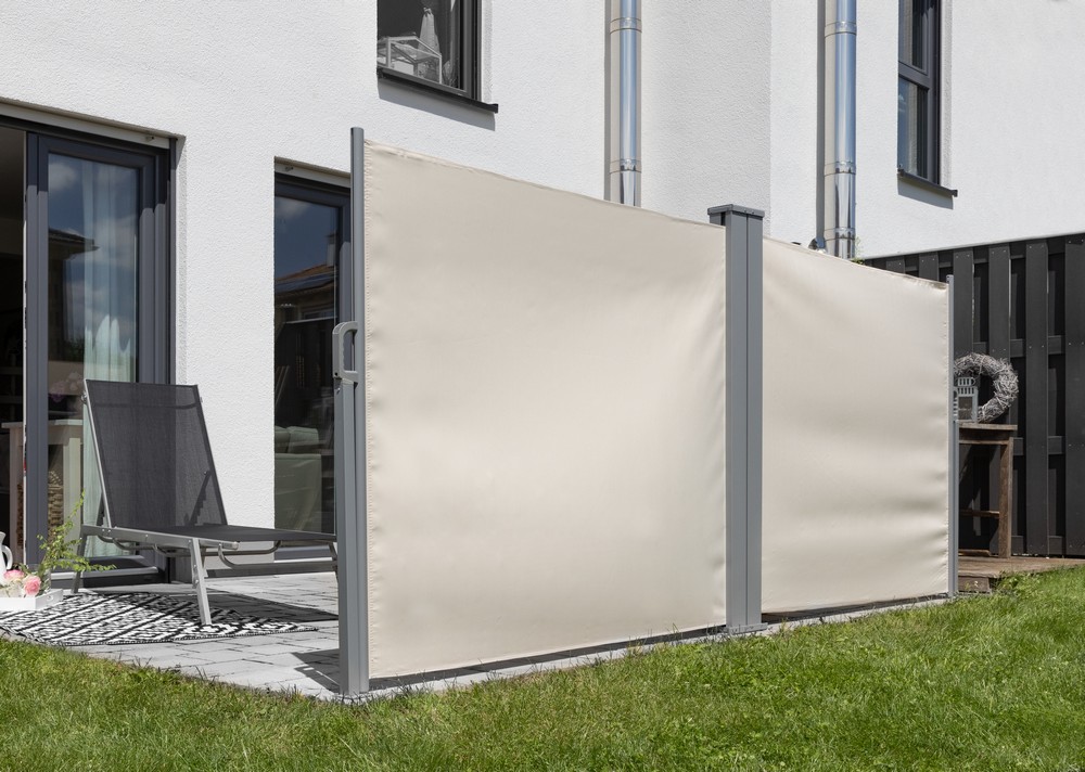 HC Home & Living Doppel - Seitenmarkise ca. 6,0 x 1,5 m - Beige