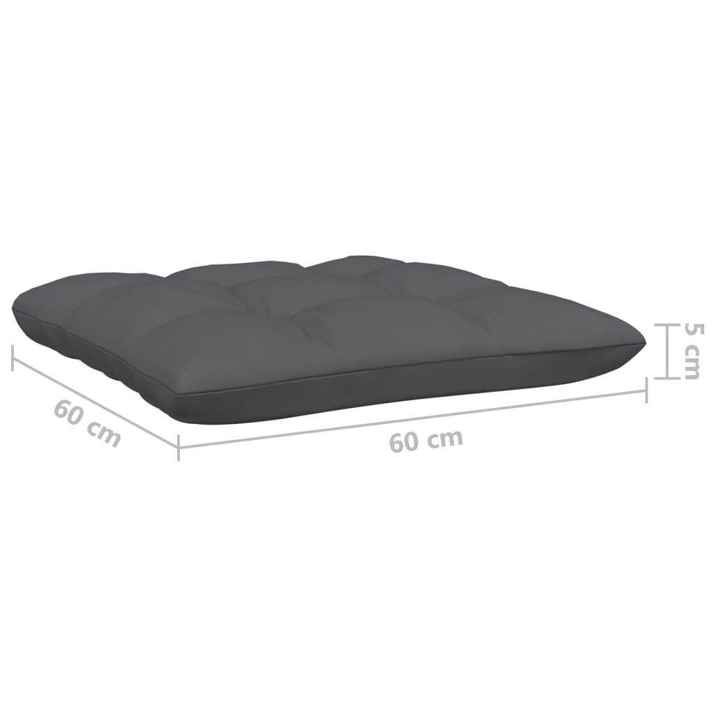 vidaXL Loungesofa 2-Sitzer-Gartensofa mit Anthrazit Kissen Massivholz Kiefer, 1 Teile
