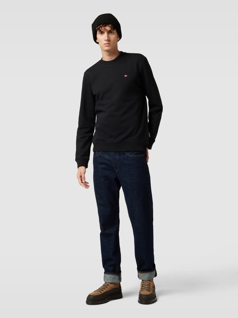 Sweatshirt mit Logo-Detail Modell 'balis' in schwarz