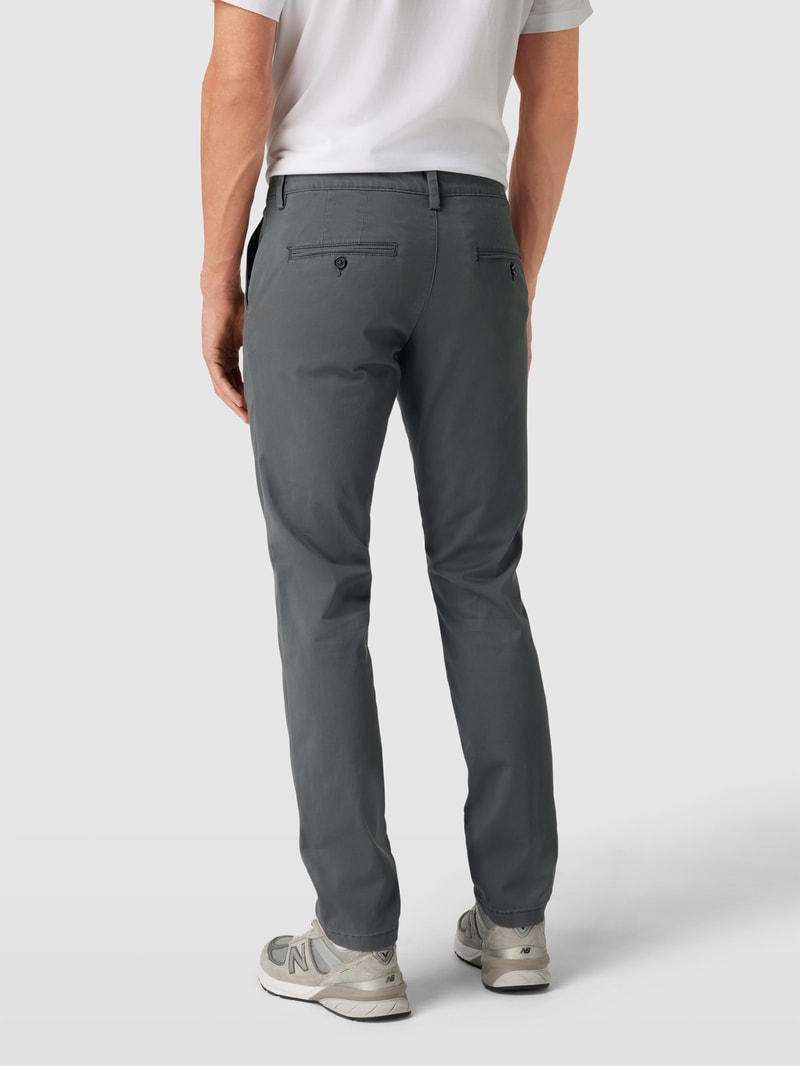 Slim Fit Chino in unifarbenem Design Modell 'NEW Miles' in dunkelgrau