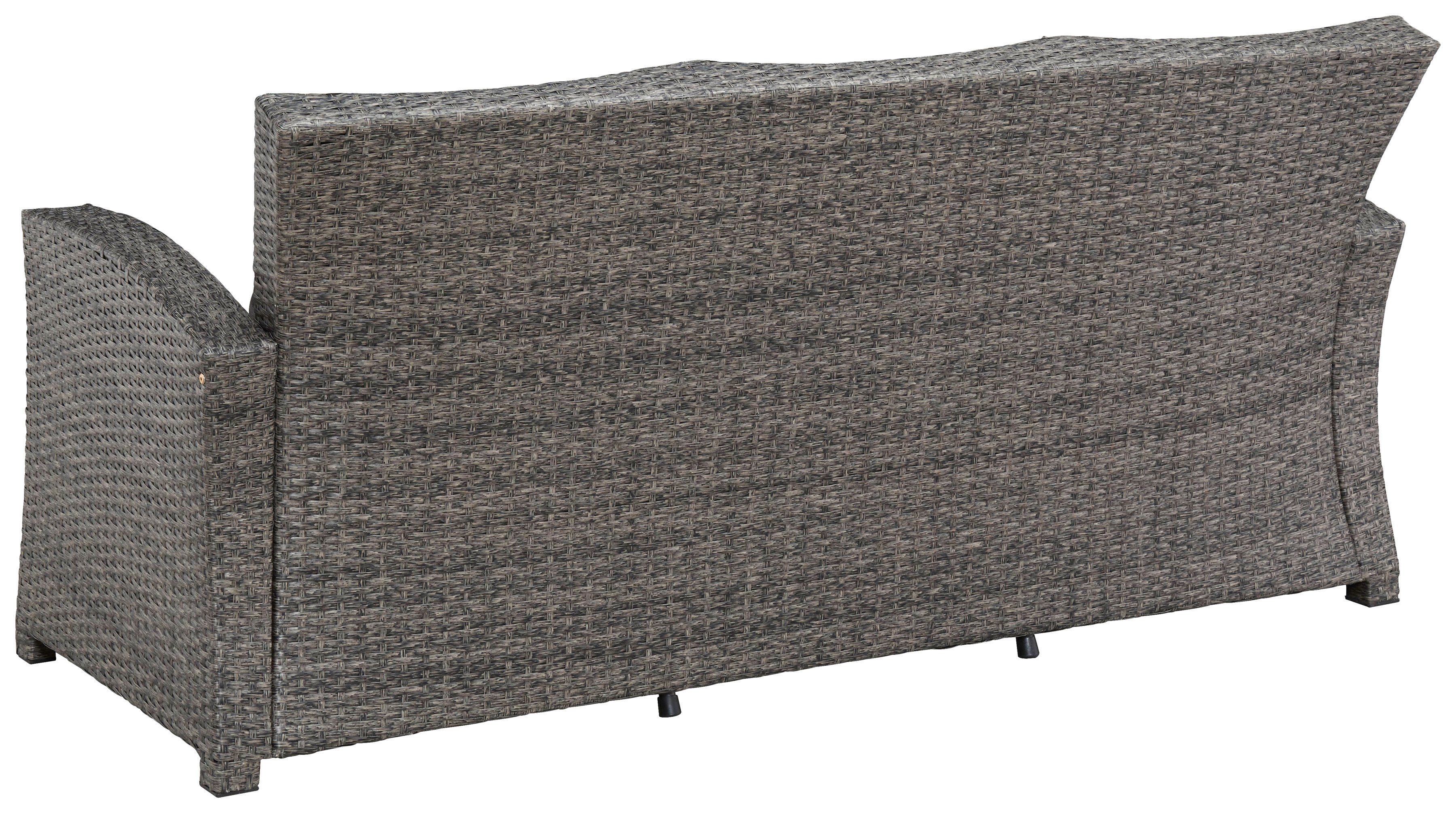 KONIFERA Gartenlounge-Set Siros, (12-tlg), 3-er Sofa, 2 Sessel, Tisch 135x82 cm, Polyrattan