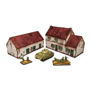 WW2 Normandy Homestead w. Stable (PREPAINTED)