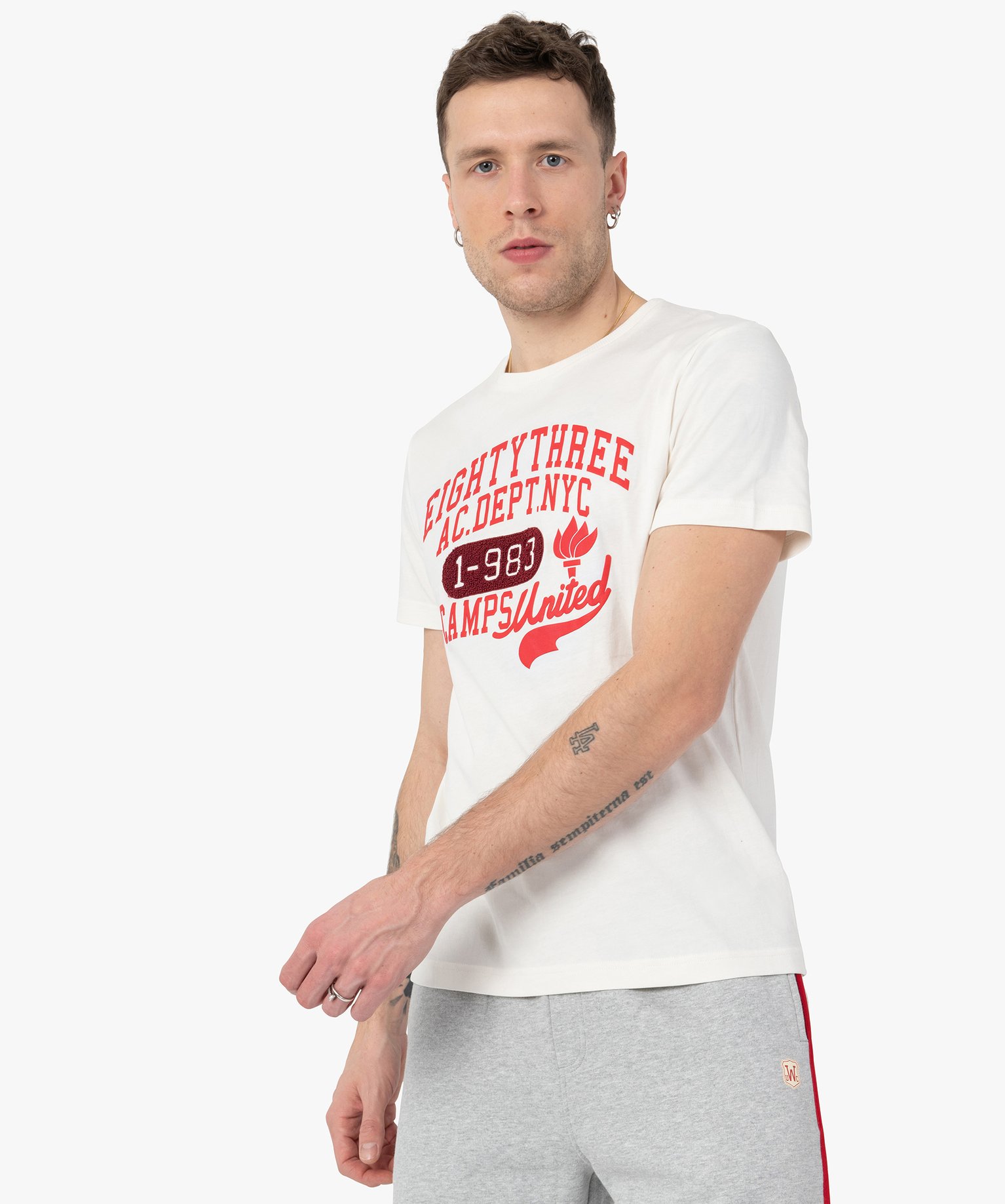 Tee-shirt homme avec motif en maille bouclette – Camps Un... bleu | GEMO