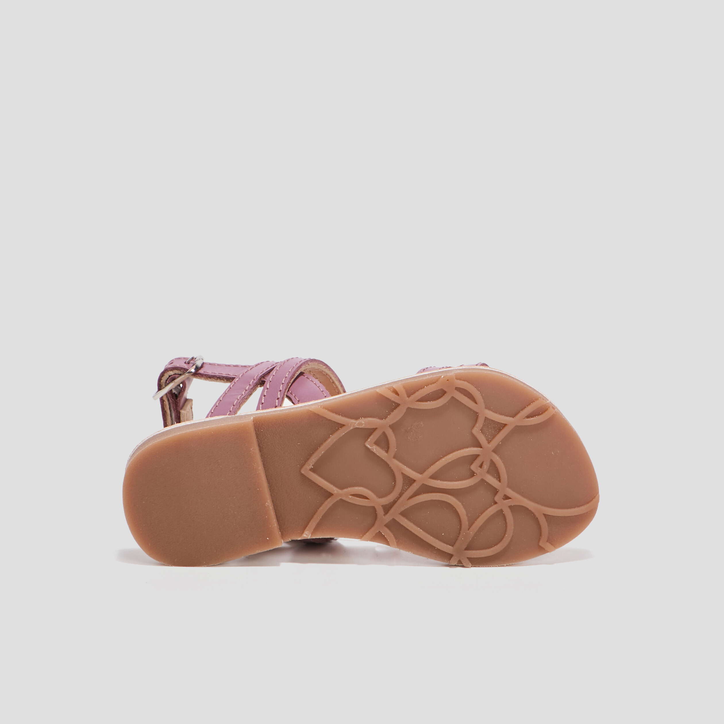 Sandales en cuir violet fille | La Halle