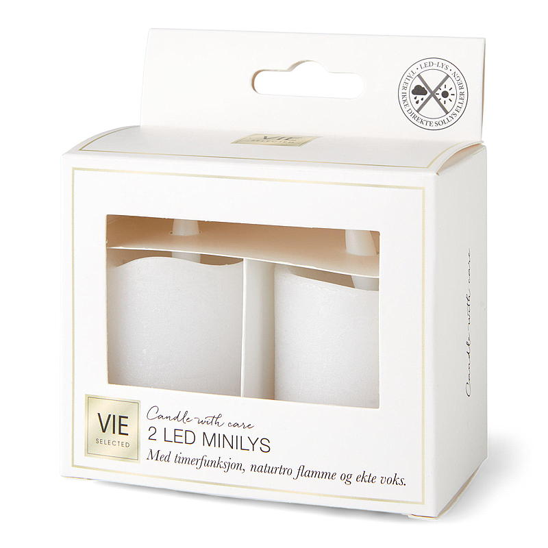 Vie Selected Minilys 2-pk LED timer voks