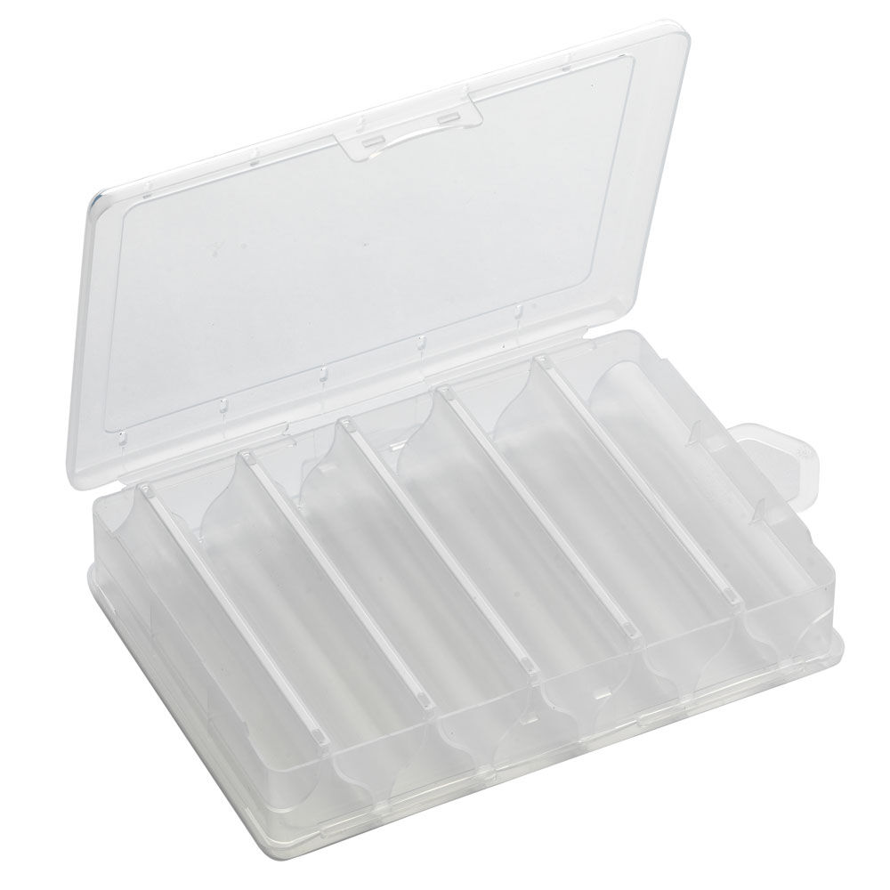 Plastilys predator lure box, double-sided box with V-shaped compartments