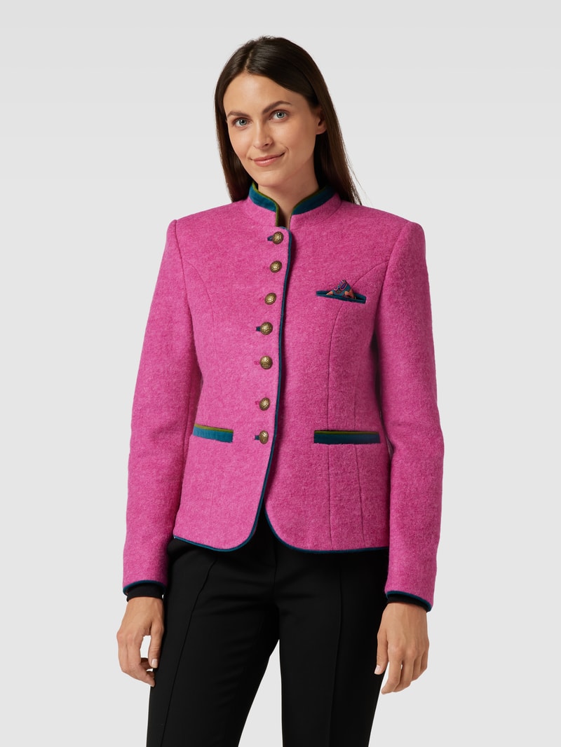 Blazer mit Stehkragen in pink