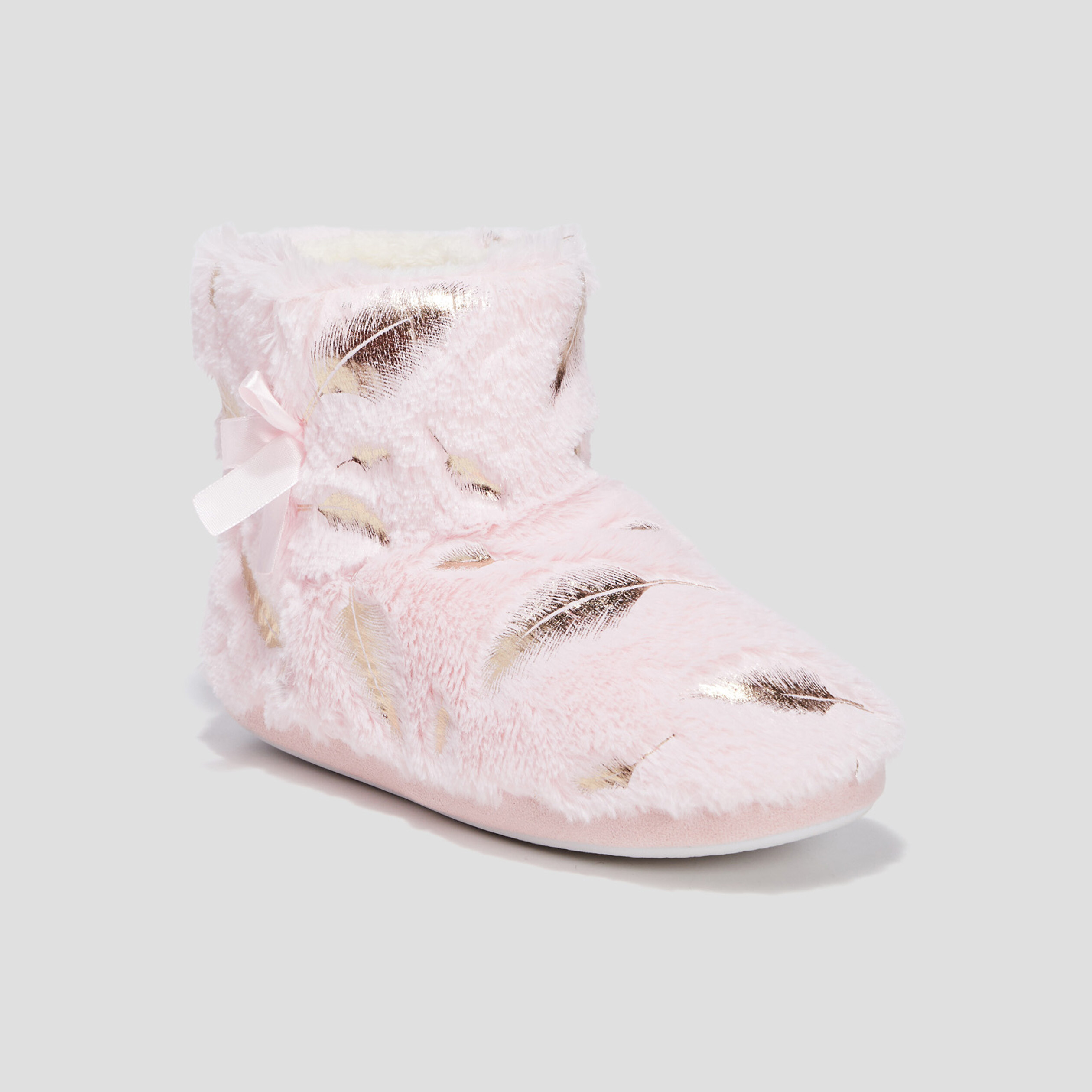 Chaussons bottines rose femme | La Halle