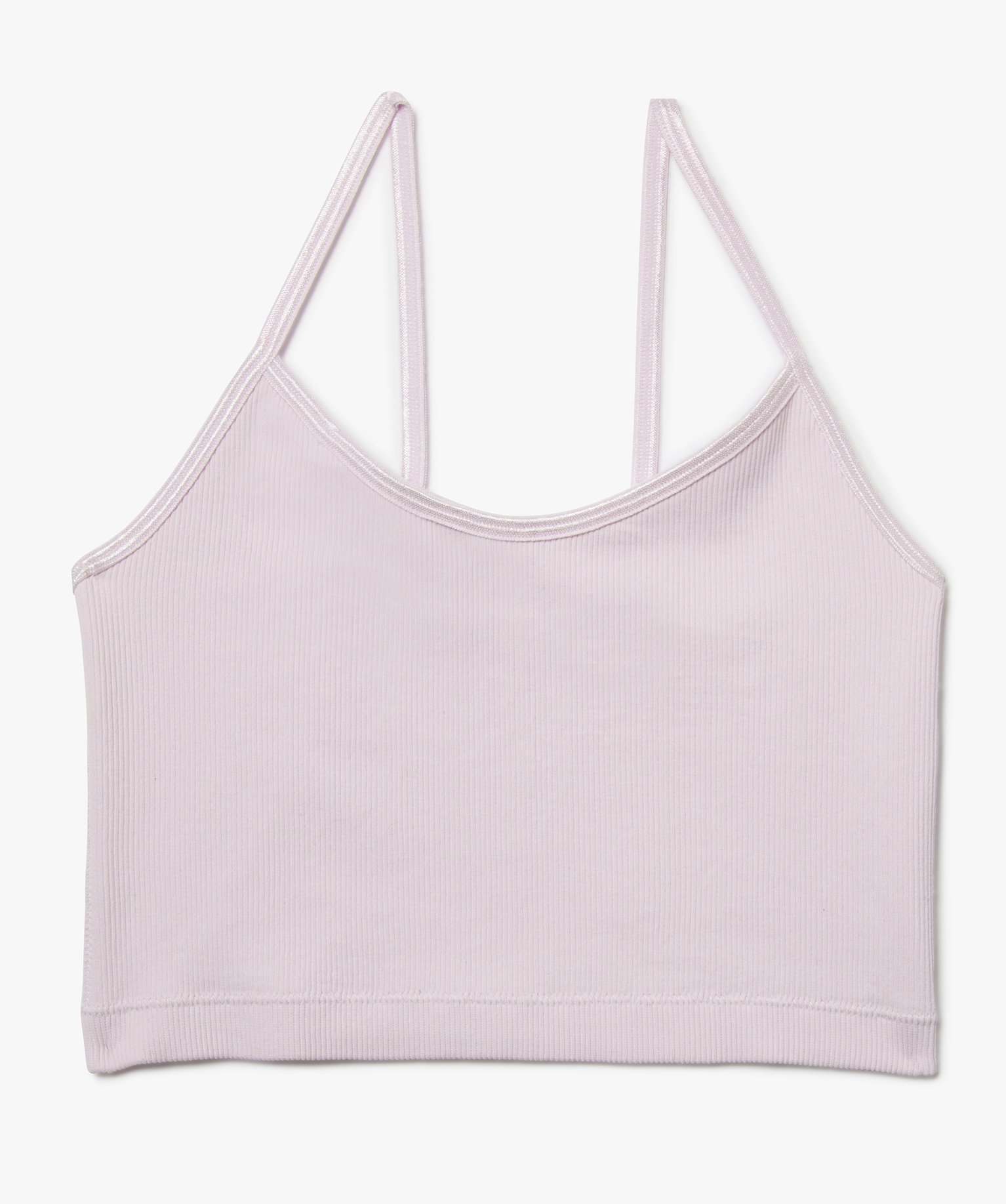 Brassière fille faon crop top à fines bretelles violet | GEMO