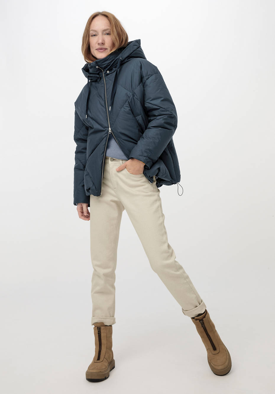 Leichte Daunenjacke Nature Shell mit Bio-Baumwolle