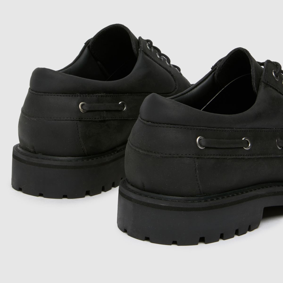 Schuh Patrick – Svarta läderskor med snörning