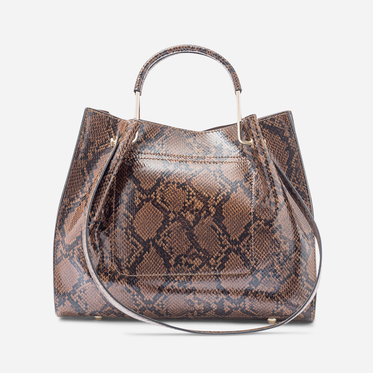 Sac à main TEXTO noir à nœud imprimé