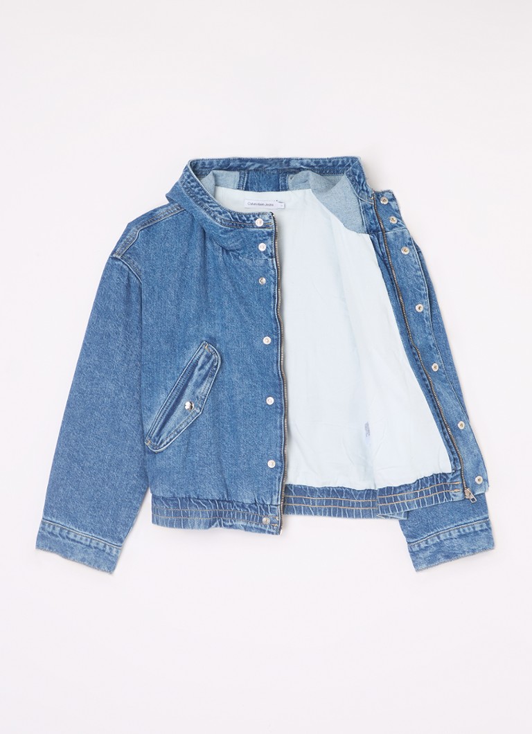 Jachetă din denim Calvin Klein cu logo brodat