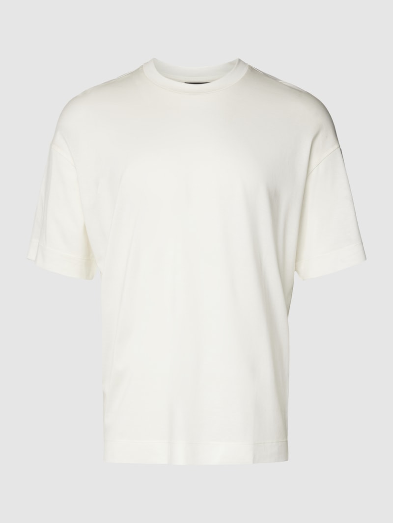 T-Shirt im unifarbenen Design in offwhite
