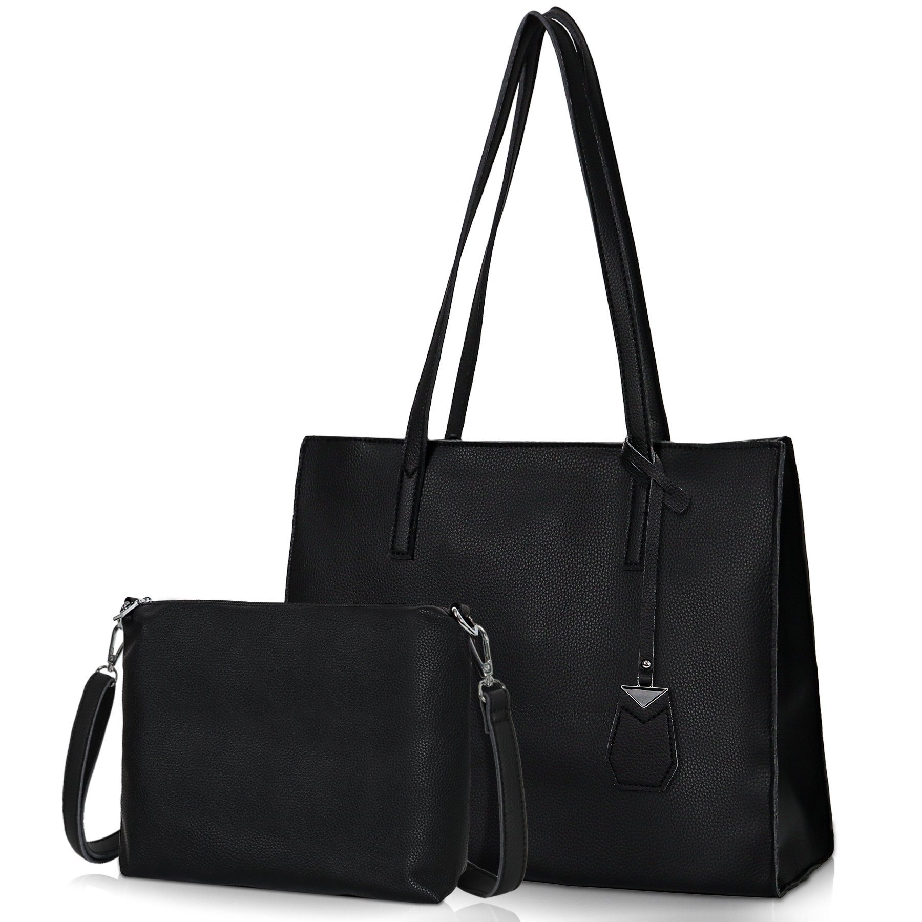 TAN.TOMI Shopper Damen Handtasche Klassisch Schultertasche Damen Tragetasche Groß (2-tlg), Groß Damen Handtasche, ​Geschenke für Frauen in schlichter Optik