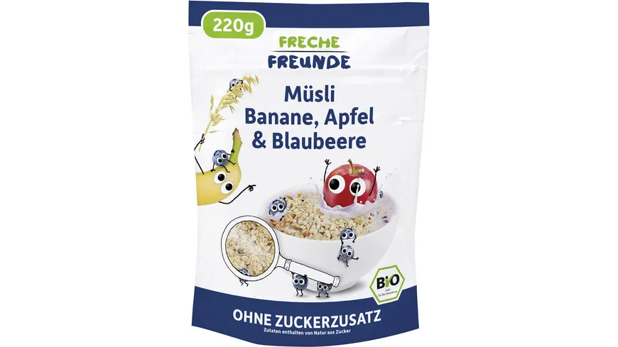 Freche Freunde Bio Freches Müsli Banane, Apfel & Blaubeere 220 g