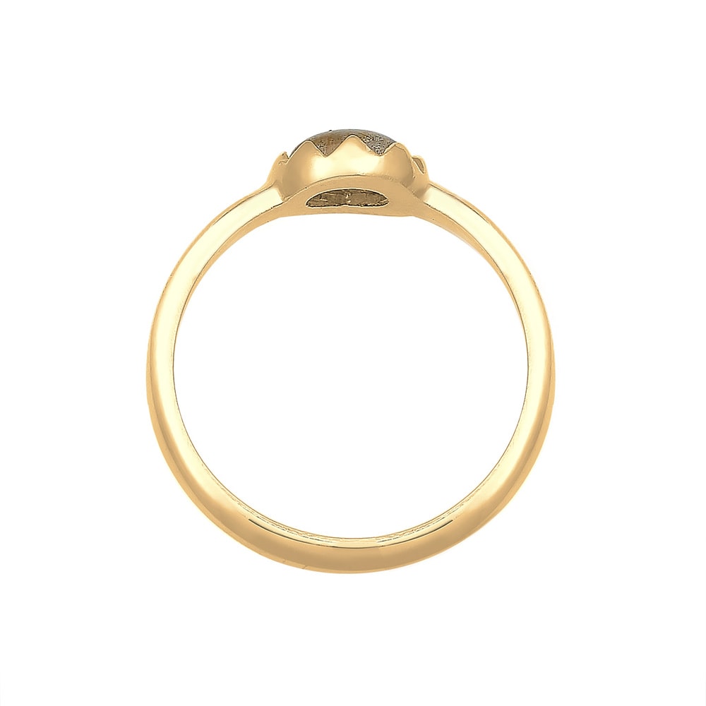 Elli Elli Bague Femme avec Pierre de Labradite au Look Vintage en Argent Sterling 925 Bague