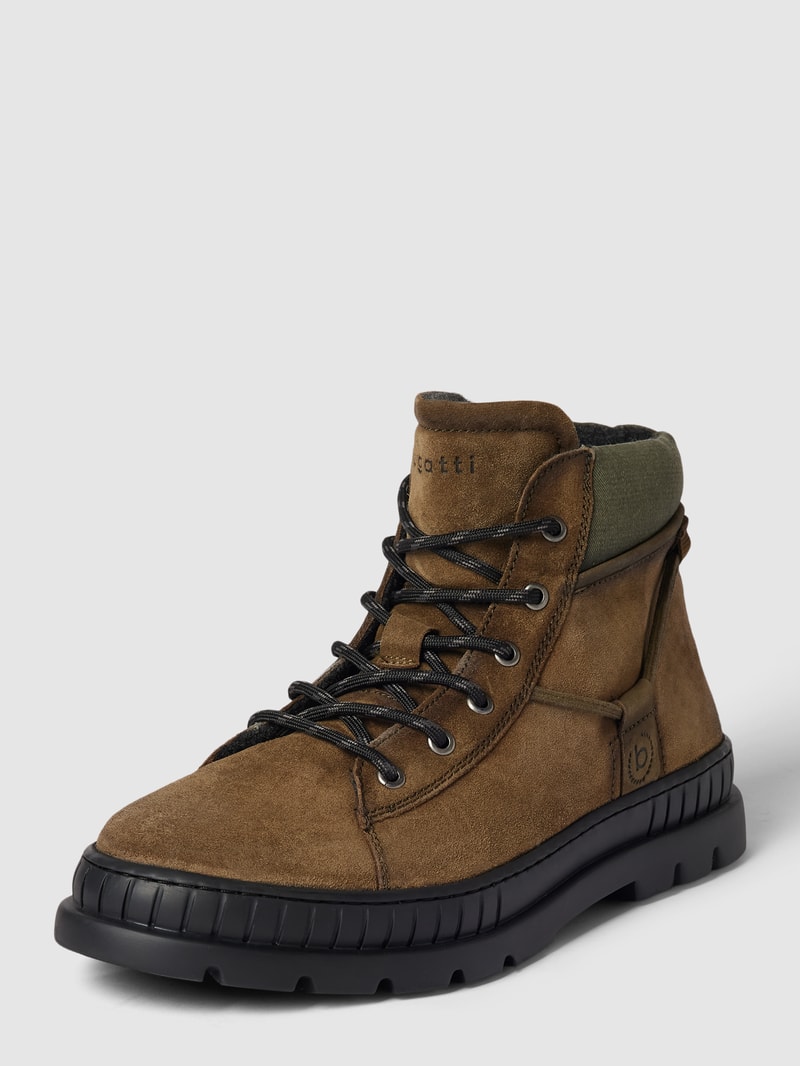Boots mit Label-Detail in olivgrün