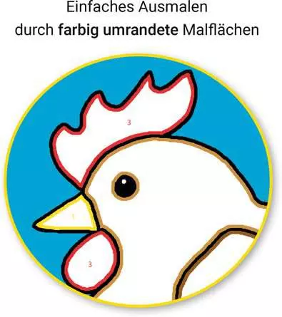 Malen nach Zahlen ab 3: Bauernhof