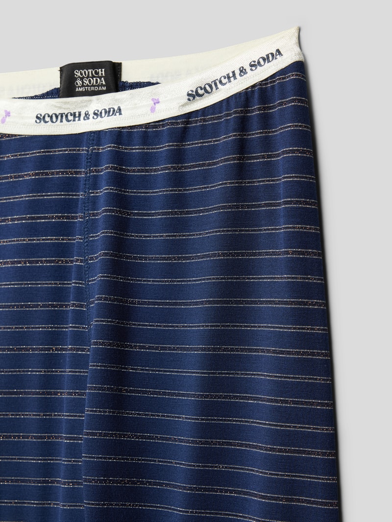 Leggings mit Streifenmuster in blau