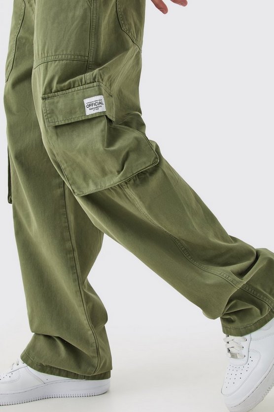 Cargo-Hose mit Reißverschluss und Etikett