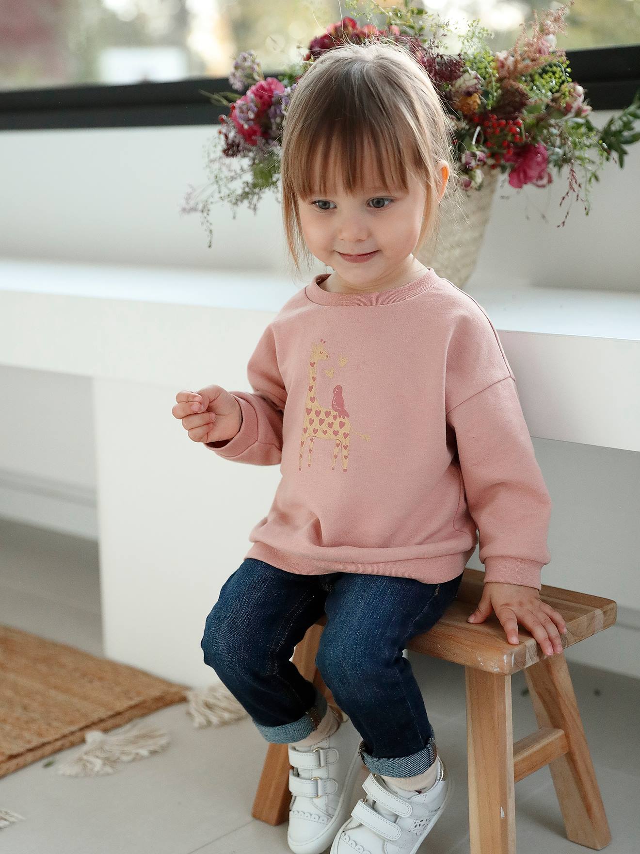 Vertbaudet Baby Sweatshirt BASIC Oeko-Tex - hellgelb