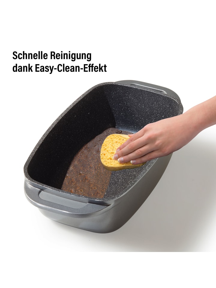 Stoneline Bräter Schmortopf 40x22 cm | mit Deckel in Grau günstig kaufen 40 x 22 cm